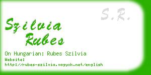 szilvia rubes business card